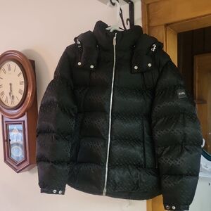 BOSS Coribian Large Men's Winter Puffer Jacket With Button Hood